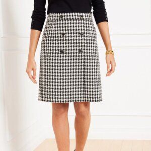Talbots Houndstooth A-Line Skirt - Sz 8